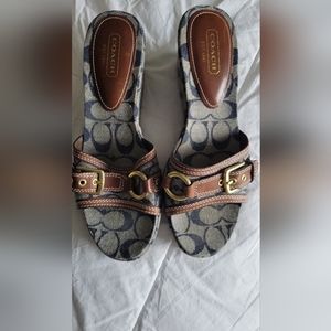 COACH wedge sandals, size 9M, style Jewel